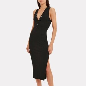THE RANGE | Ribbed Jersey Sleeveless Dress black large